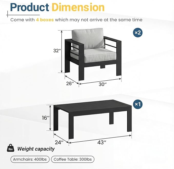Solaste Aluminum Patio Furniture Set - Image 2