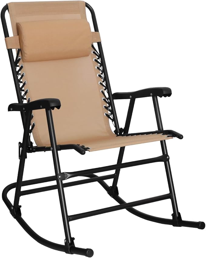 Amazon Basics Outdoor Portable Folding Rocking Chair by AmazonBasics