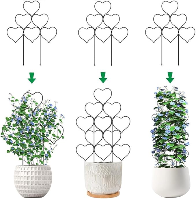 Garden Plant Trellis for Indoor Plants, Stackable Heavy Duty Metal Trellis by Kichwit