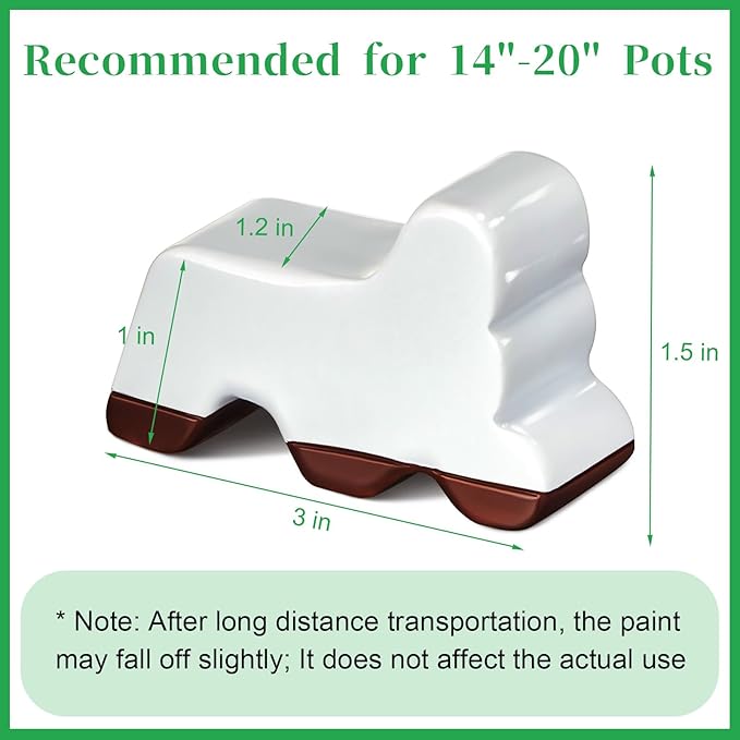 Kigeli 12 Pcs Resin Pot Feet for Outdoor Planters 3 Inch Long 1.5 Inch Tall - Image 4
