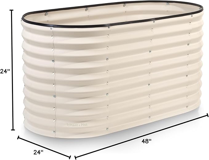 Plant & Plot Galvanized Raised Garden Beds Outdoor // 4×2×2 ft Planter Raised - Image 7