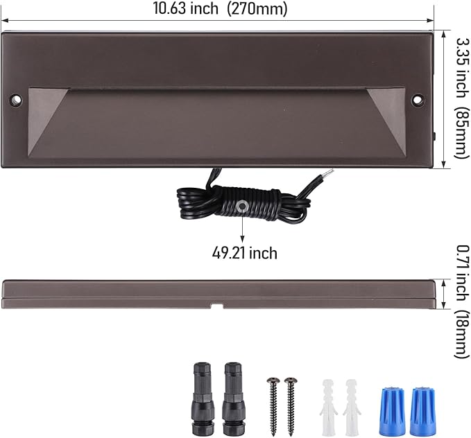 LEONLITE 10.6 Inch 5CCT LED Low Voltage Step Lights, 12–24V AC/DC 6W Surface - Image 8