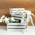 Efavormart Set of 3 Whitewash Wood Planter Crate Boxes by efavormart