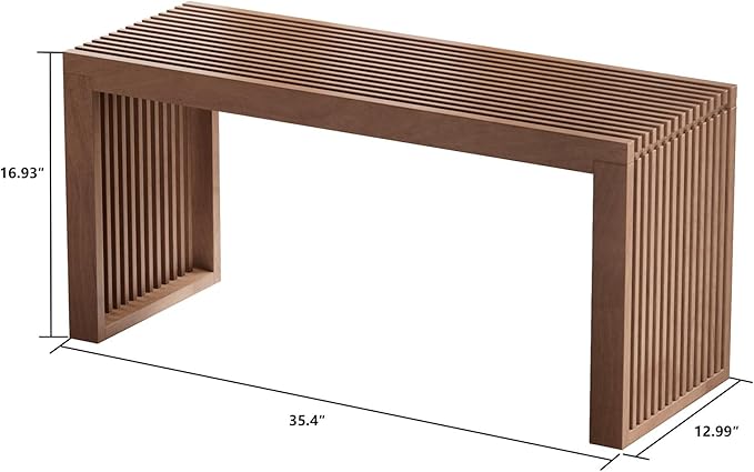 Bamboo Dining Bench, 35 inch Farmhouse Decor Indoor Kitchen Table Bench - Image 3