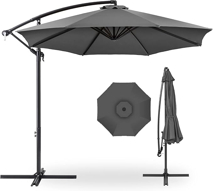 Best Choice Products 10ft Offset Hanging Market Patio Umbrella w/Easy Tilt by BestChoiceProducts