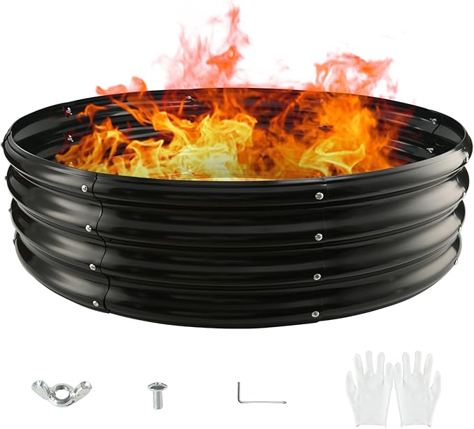 Round Galvanized Steel Fire Ring/Fir Pit - Image 2