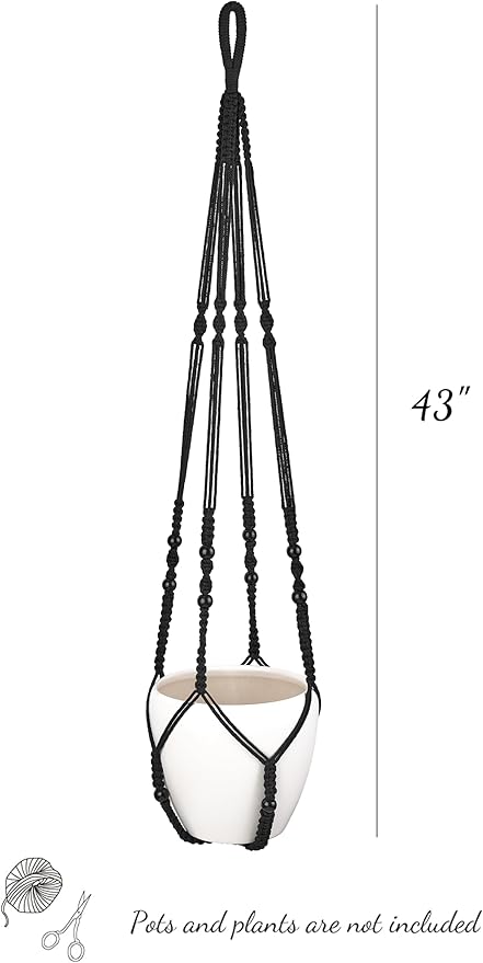 Mkono 43 Inch Macrame Plant Hanger Large - Image 6