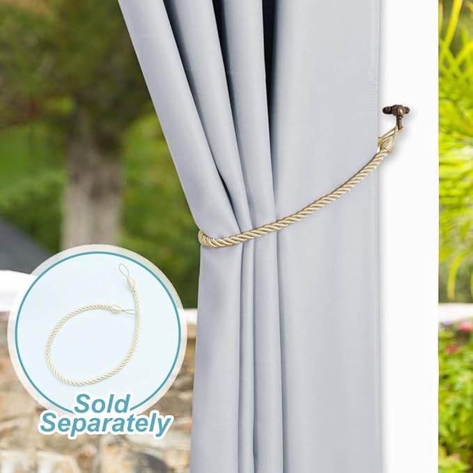 NICETOWN Patio Outdoor Curtain Waterproof Extra Wide and Long, Rustproof - Image 7