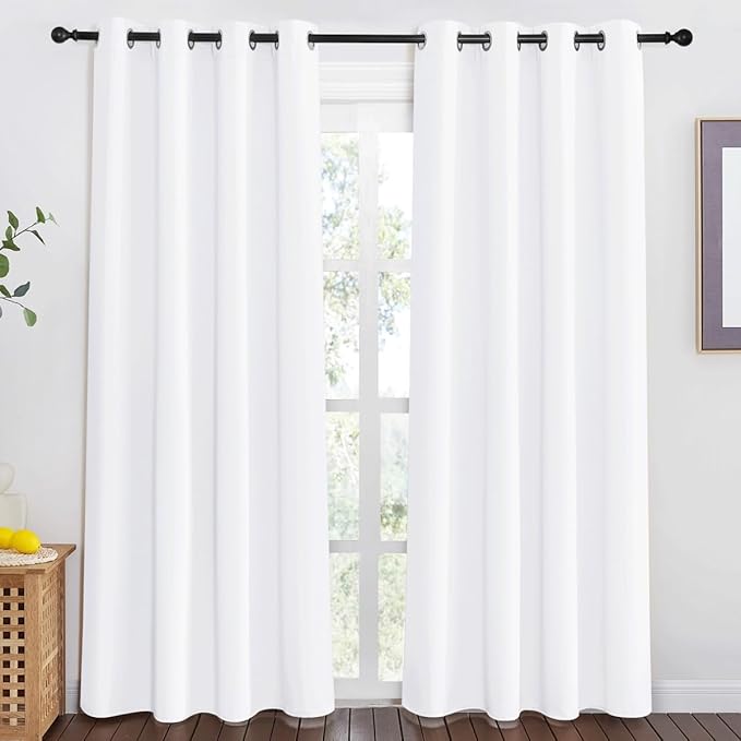 NICETOWN White Room Darkening Curtain 78 inch Length - Image 2