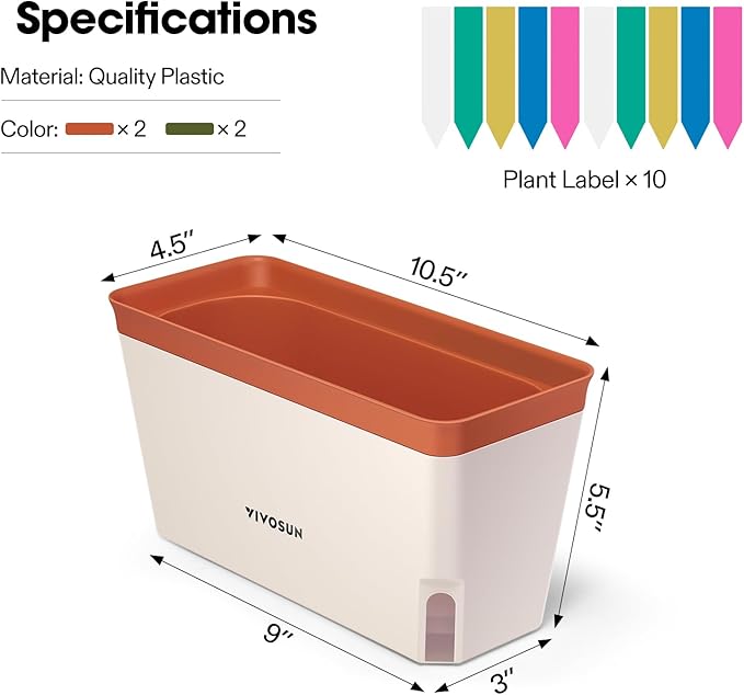 VIVOSUN Self-Watering Planters, Plant Container - Image 7