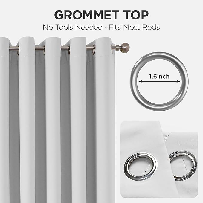 Joydeco Blackout Door Curtain for Doorway Privacy 80 Inches Long, Grommet - Image 9