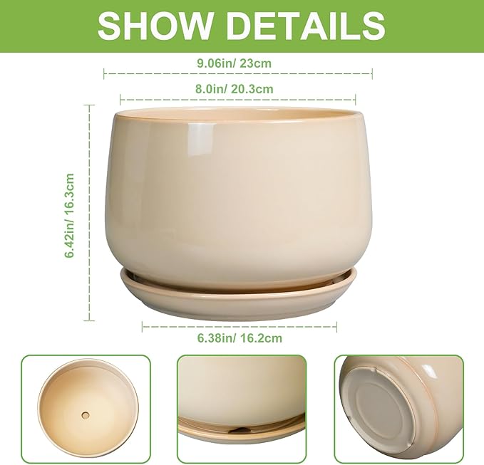 G EPGardening Ceramic Plant Pots - Image 3