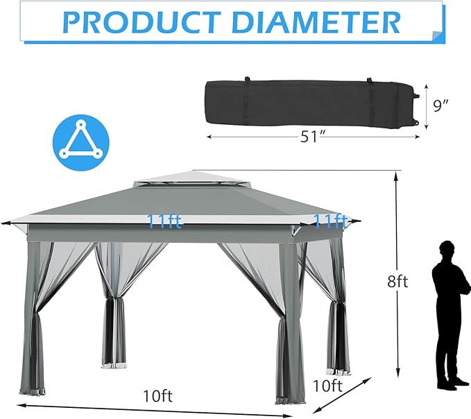 ECOTOUGE Pop Up Canopy Tent - Image 6