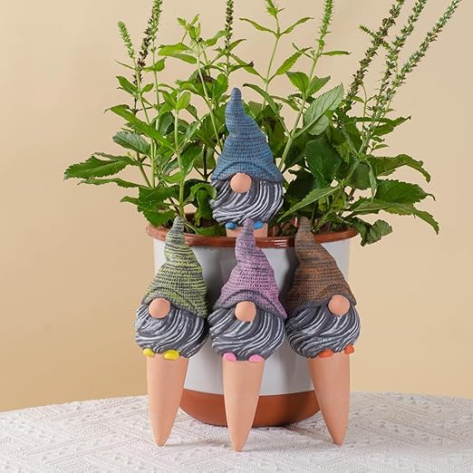 4 Pack Terracotta Watering Spikes, Vacation Self-Watering Planters Devices - Image 6