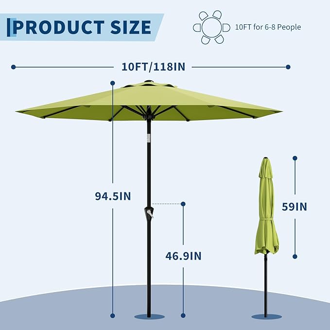 Garvee 10FT Patio Umbrella - Image 3