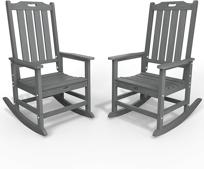 Oversized Rocking Chair Set of 2, Outdoor Rocking Chair by THOEOE