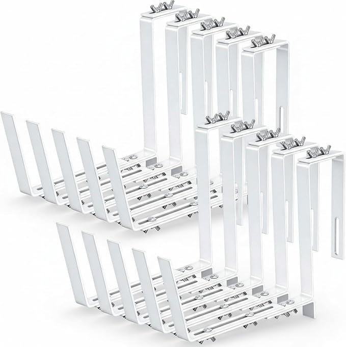 Layhit 10 Pcs Adjustable Planter Box Brackets Universal Heavy Duty Flower Box by ShungLan
