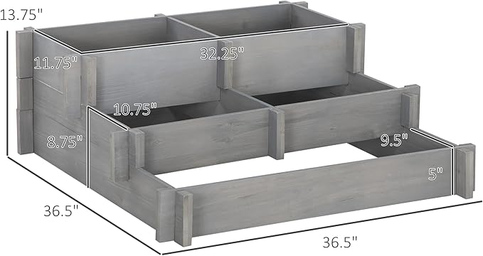 Outsunny 3-Tier Raised Garden Bed - Image 7