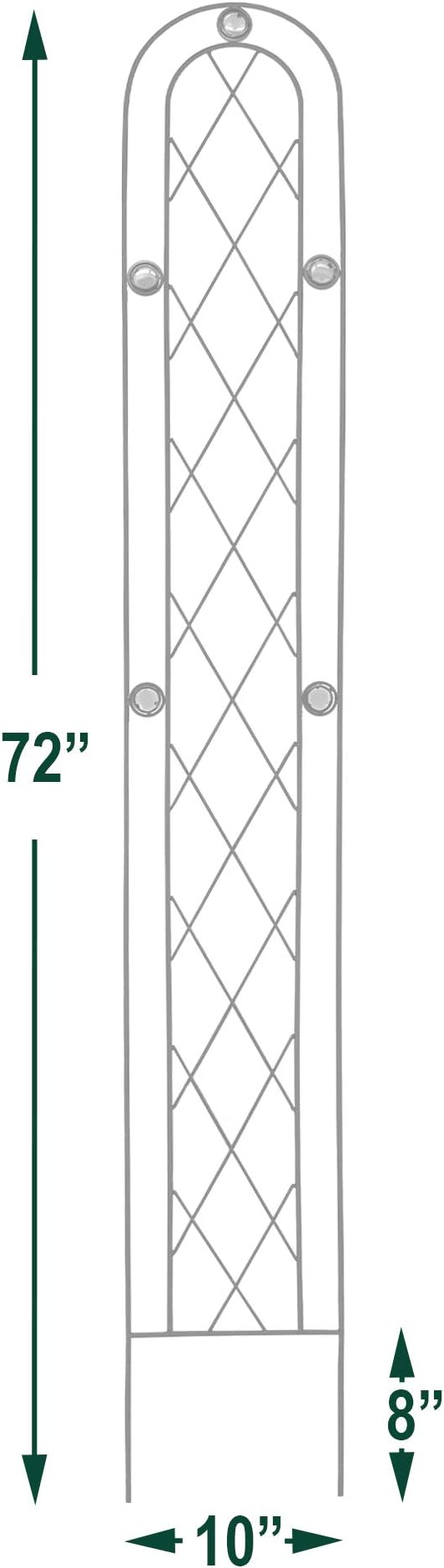 Arcadia Garden Products TR03 Arched Garden Trellis 6' x 10" - Image 3