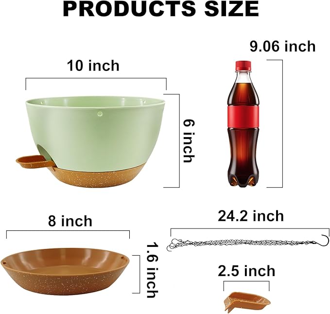 10 inch Hanging Planters for Indoor Plants, 3 Pack Self-Watering Hanging - Image 3