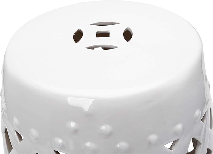 Outsunny 13" x 18" Ceramic Garden Stool - Image 8