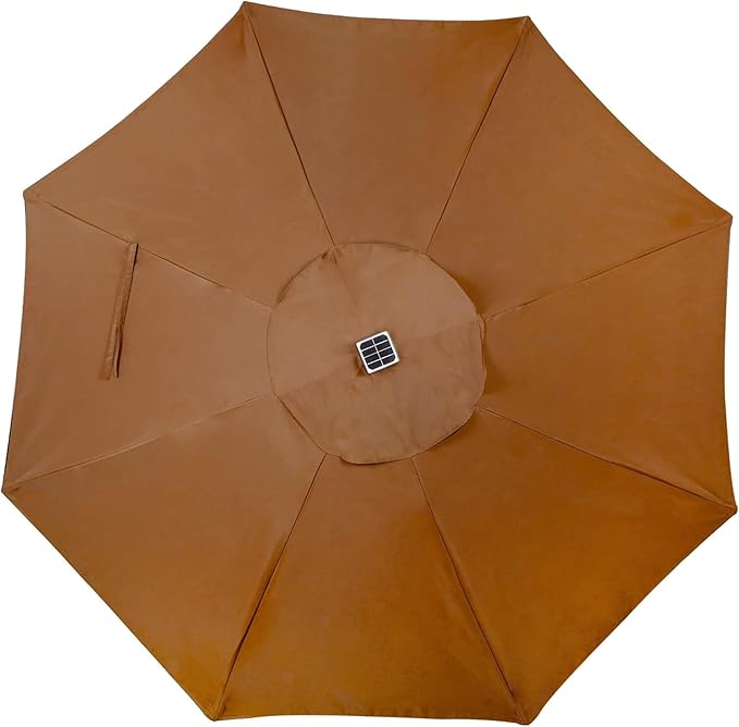 Blissun 9 ft Solar Umbrella 32 LED Lighted Patio Umbrella Table Market Umbrella - Image 4