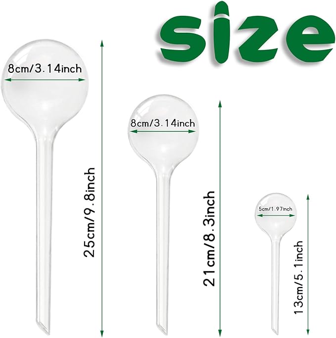20 PCS Clear Plant Watering Globes, Plastic Self-Watering Bulbs, Self Watering - Image 2