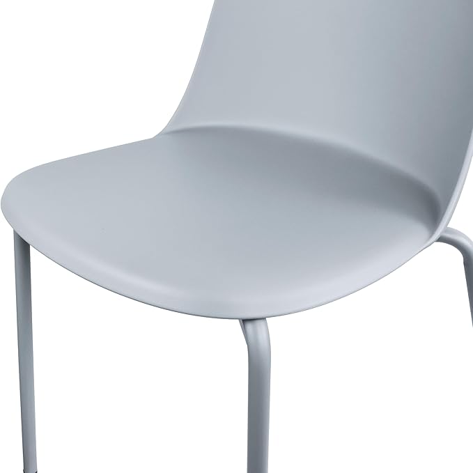 2xhome Modern Stackable Armless Dining Chair | Plastic Shell Seat - Image 8