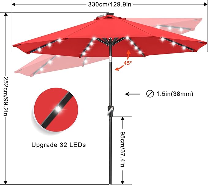ABCCANOPY Durable Solar Led Patio Umbrellas - Image 4
