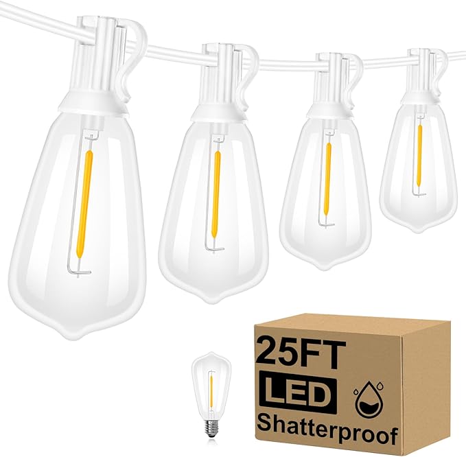 Brightever Outdoor String Light 25 FT, ST38 Patio Lights by Brightever