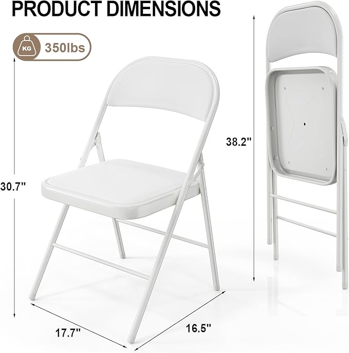 VINGLI 4 Pack Folding Chairs - Image 3