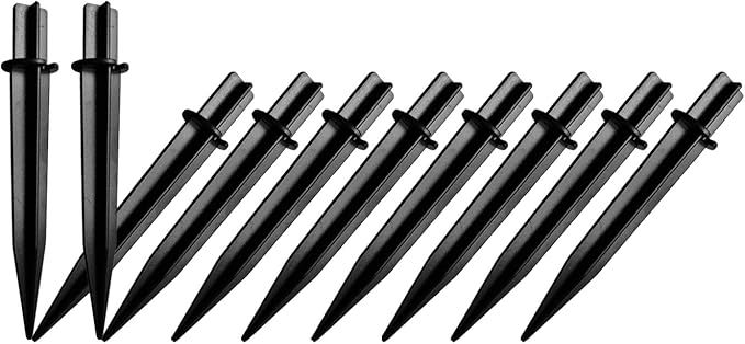 10 Pack Solar Light Stakes Replacement, Plastic Reinforced Ground Spikes by Unknown