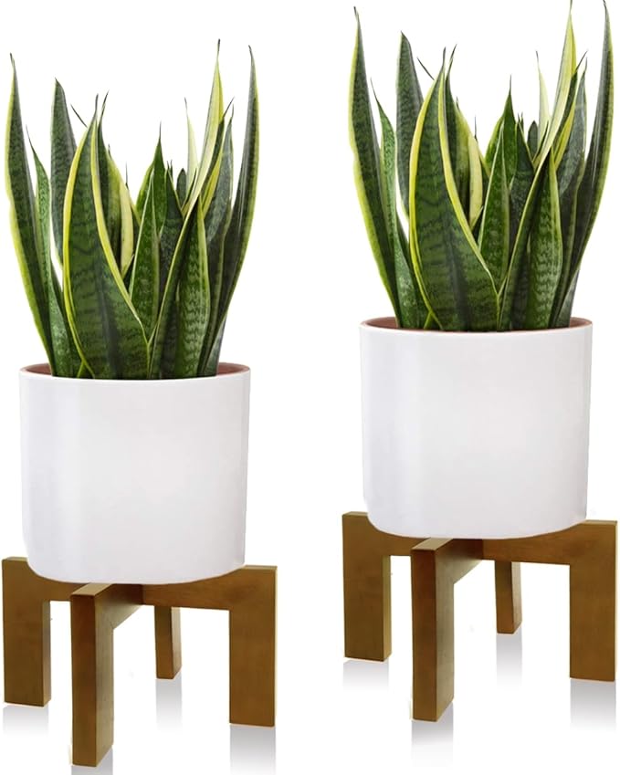 2 Pack Plant Stand Indoor Outdoor, Mid Century Plant Stand by GendralForwepup