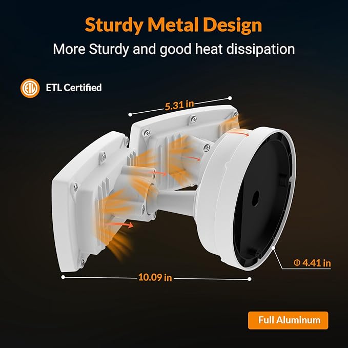 LEPOWER 28W 3000LM ‌LED Security Flood Light‌ ‌Outdoor‌, Switch Controlled - Image 6