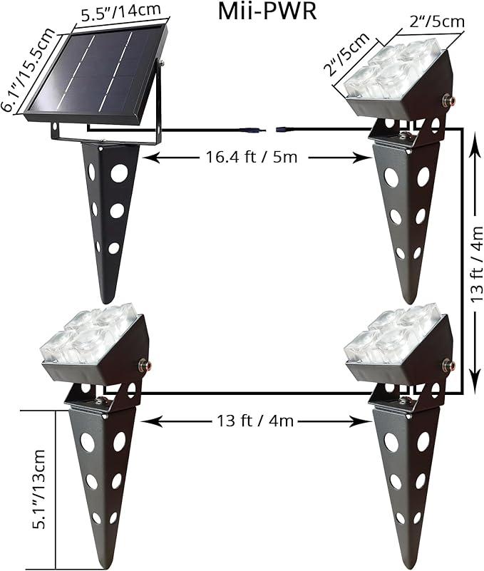 Solar Spotlights Outdoor Waterproof IP65 Landscape Spot Lights - Image 3