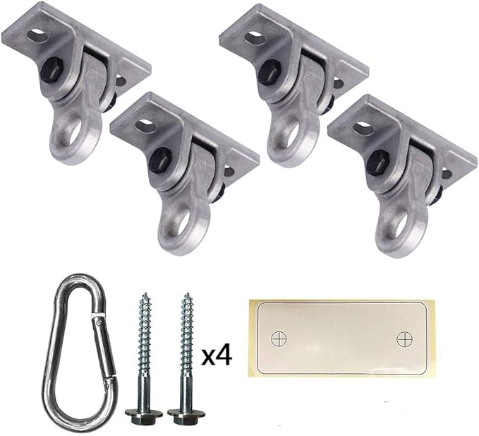 Heavy Duty White Metal Color Swing Hangers Screws Bolts Included Over 5000 lb by ABUSA