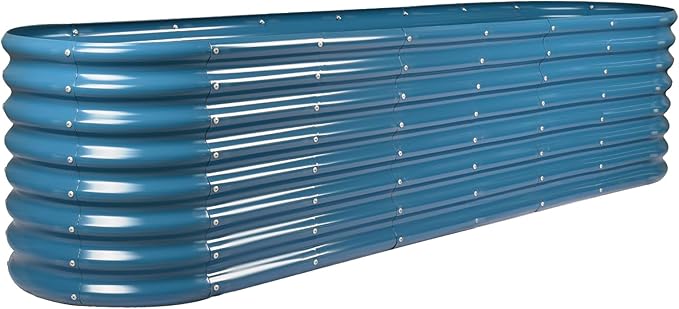 Land Guard 8×2×2ft Galvanized Raised Garden Bed Kit, Raised Garden Boxes Outdoor by LandGuard