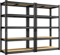 Set of 2 Storage Shelves 5 Tier Garage Shelving Heavy Duty Metal Shelving by REIBII
