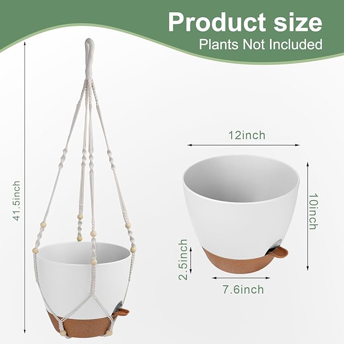 41.5 Inch Macrame Plant Hanger Indoor Outdoor - Image 3