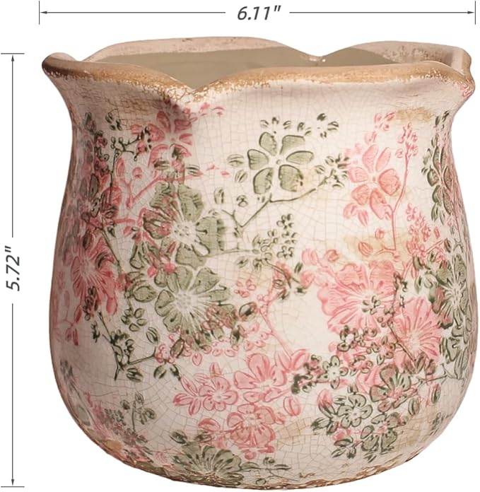Ceramic Pots for Plants, Vintage Plant Pot - Image 3
