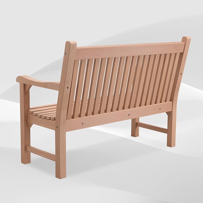 Psilvam 2-Person Poly Lumber Outdoor Bench - Image 4