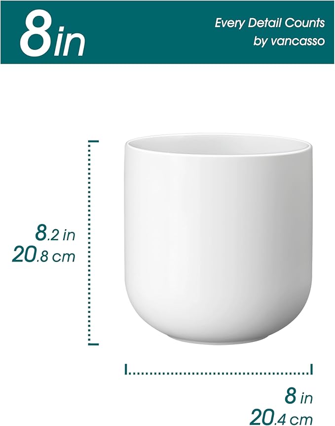 vancasso 8 Inch Ceramic Plant Pots, Planters - Image 2