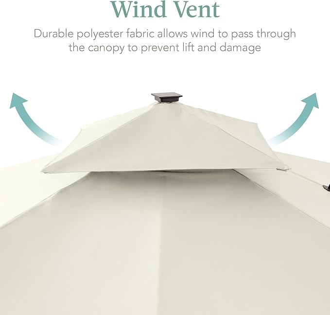 Best Choice Products 10x10ft Cantilever Patio Umbrella w/Base Included - Image 6