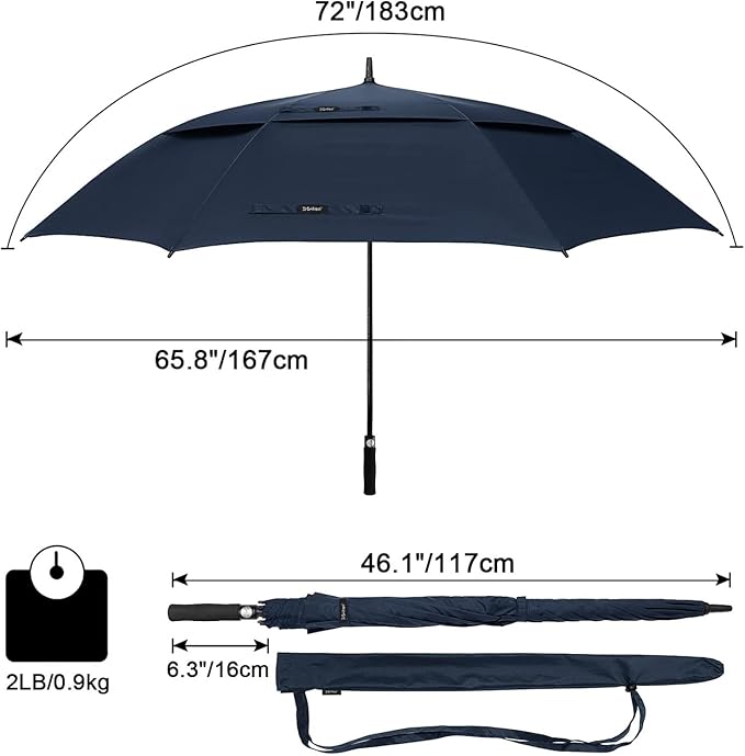 G4Free 47/54/62/68/72 Inch Automatic Open Golf Umbrella Oversize Extra Large - Image 2