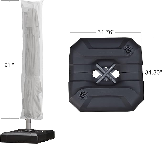 PURPLE LEAF 8'×8' Patio Cantilever Umbrella - Image 3