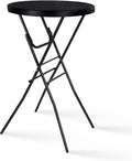 Cocktail Table 28in High Top Round Folding Indoor Outdoor, Plastic Bar Height by Home