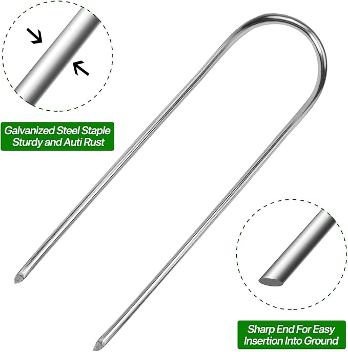 U Shape Garden Stakes 90 Packs 4 Inch 11 Gauge Irrigation Tubing Stakes - Image 3