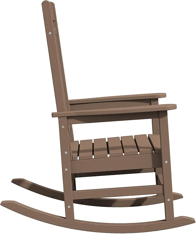KINGYES HDPE Outdoor Rocking Chair Set of 4, All-Weather Poly Patio Rocking - Image 11
