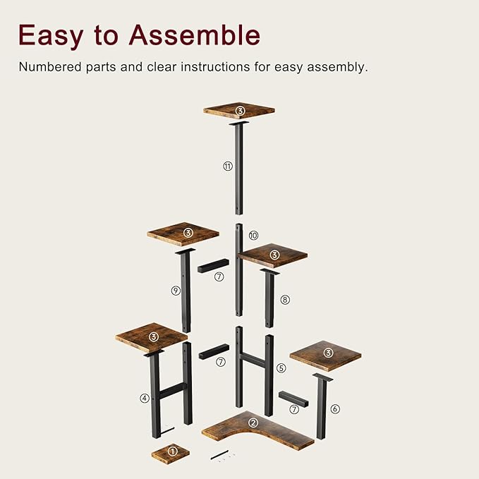 Corner Plant Stand Indoor, 6 Tiered Corner Plant Shelf Flower Stand - Image 9