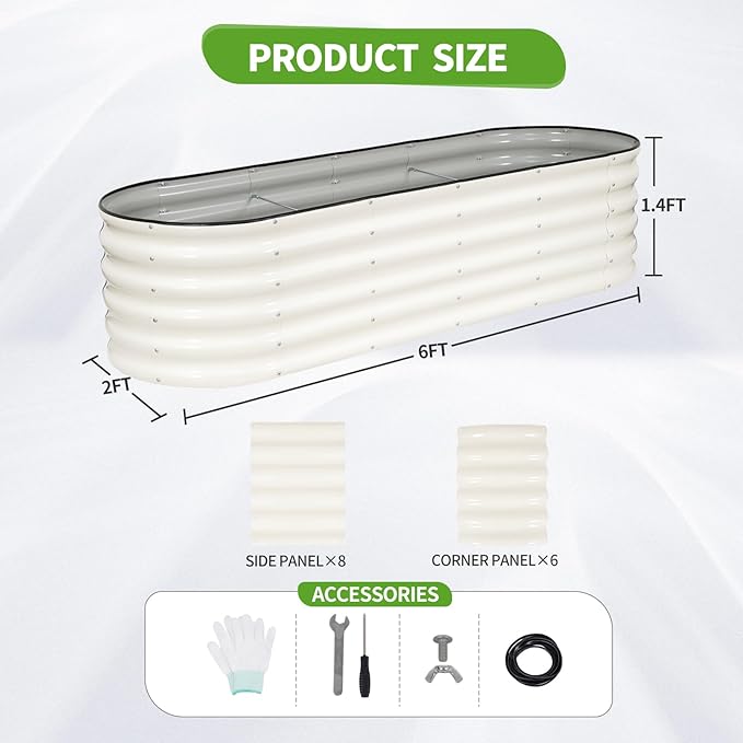 Galvanized Raised Garden Bed Outdoor- 2 Pcs Raised Beds - Image 6
